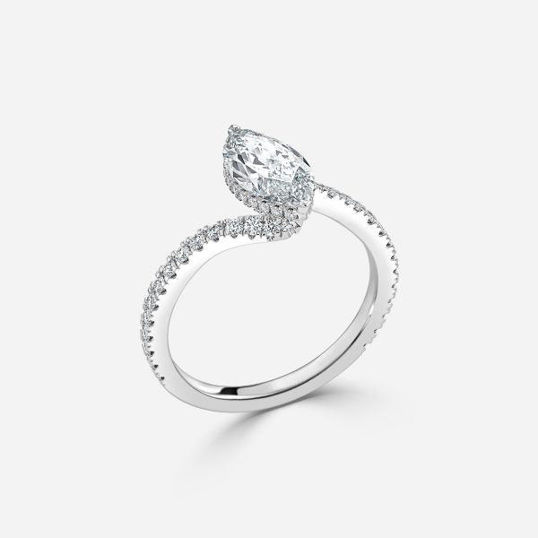 Paloma Marquise Hidden Halo Moissanite Engagement Ring