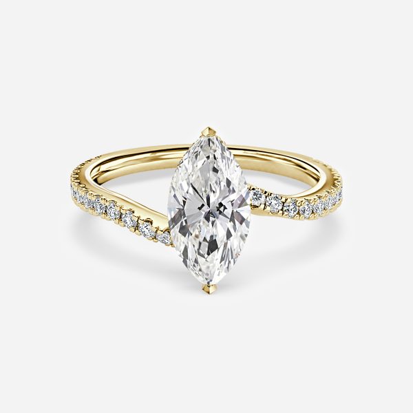 Paloma Marquise Hidden Halo Moissanite Engagement Ring