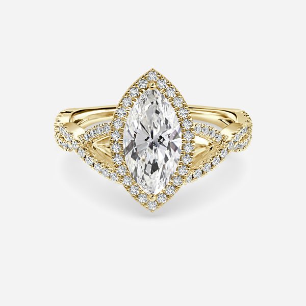 Zara Marquise Halo Moissanite Engagement Ring