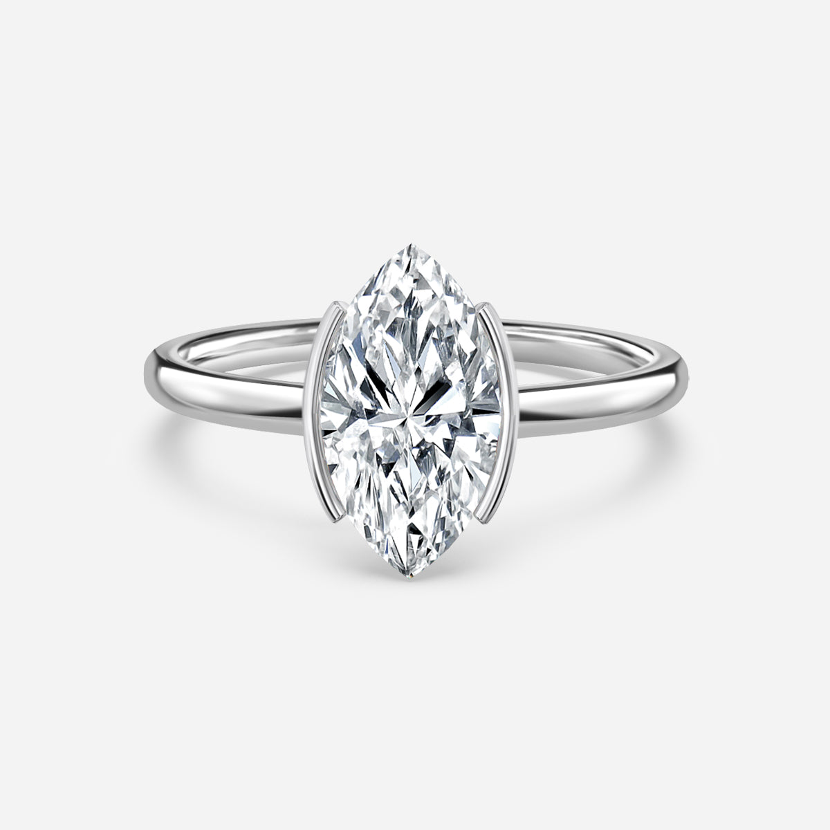 Briar Marquise Bezel Moissanite Engagement Ring