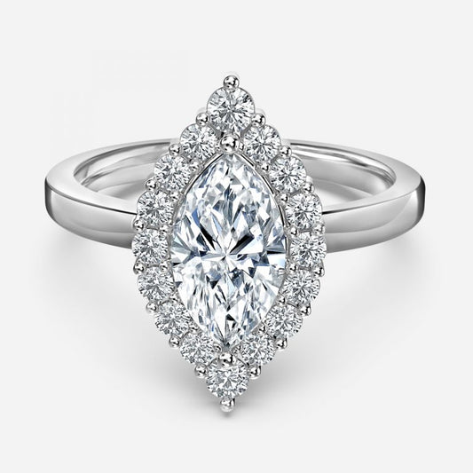 Thida Marquise Cluster Moissanite Engagement Ring