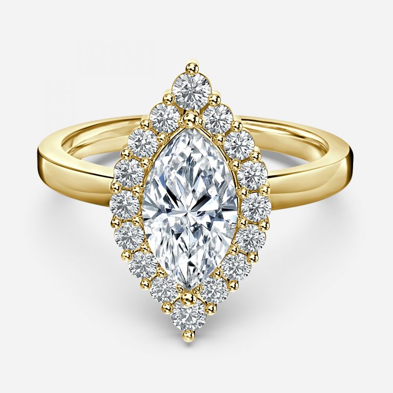 Thida Marquise Cluster Moissanite Engagement Ring