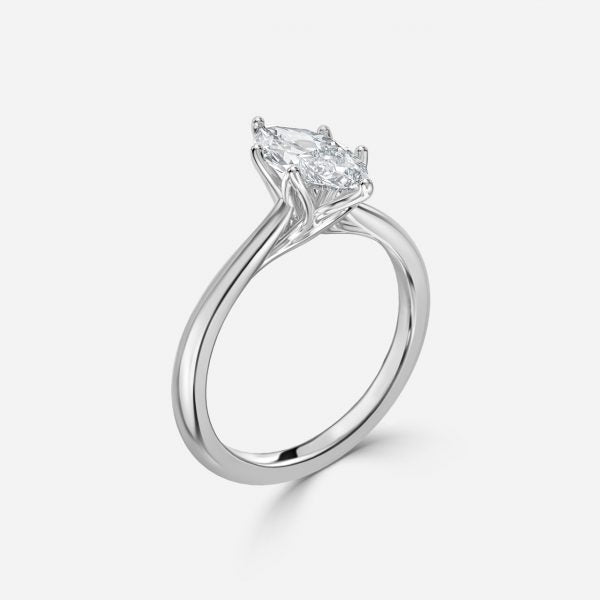 Raquel Marquise Solitaire Moissanite Engagement Ring