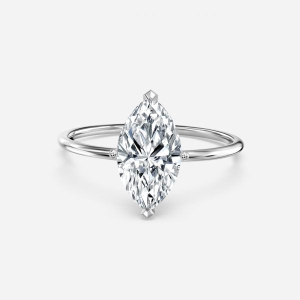 Ailani Marquise Solitaire Moissanite Engagement Ring