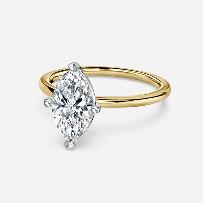 Magalie Marquise Solitaire Moissanite Engagement Ring