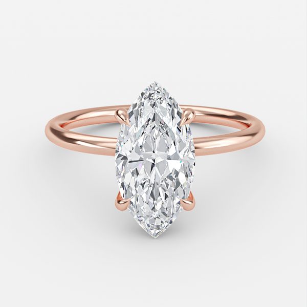 Alara Marquise Solitaire Moissanite Engagement Ring