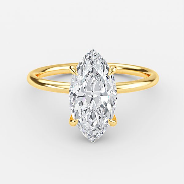 Alara Marquise Solitaire Moissanite Engagement Ring