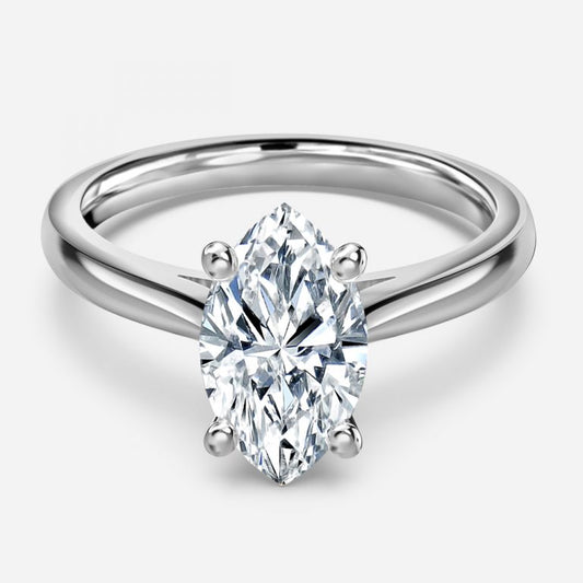 Yuna Marquise Solitaire Moissanite Engagement Ring