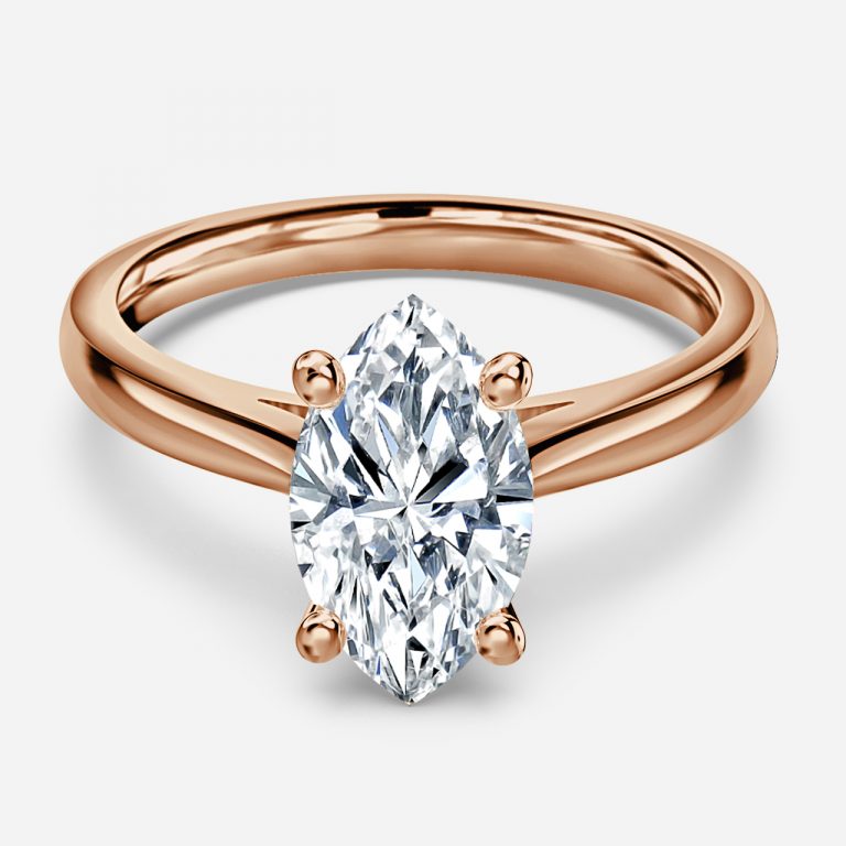 Yuna Marquise Solitaire Moissanite Engagement Ring