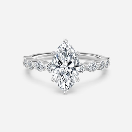 Pailin Marquise Unique Moissanite Engagement Ring