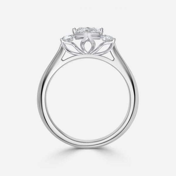 Myra Marquise Three Stone Moissanite Engagement Ring