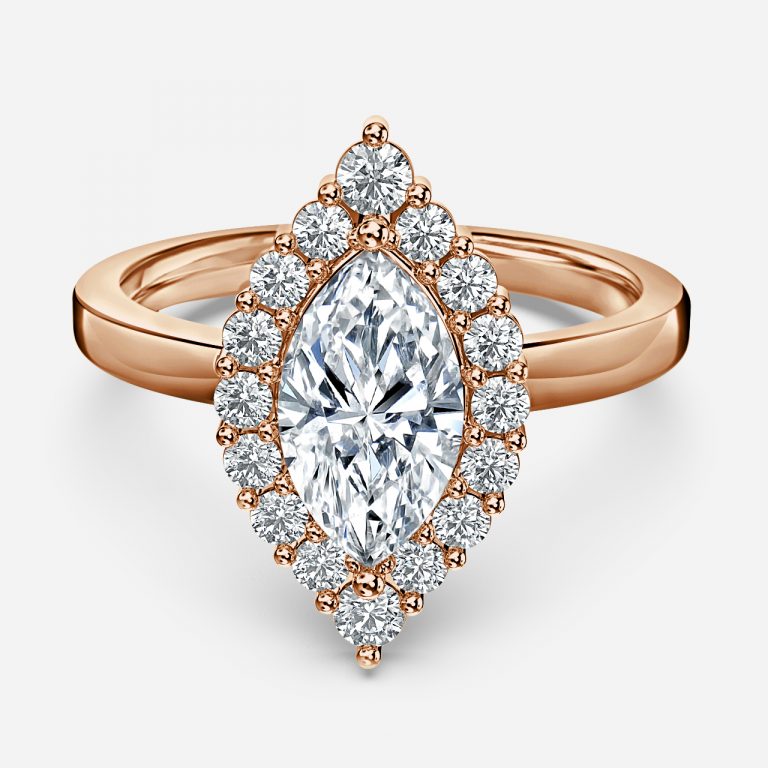 Thida Marquise Cluster Moissanite Engagement Ring