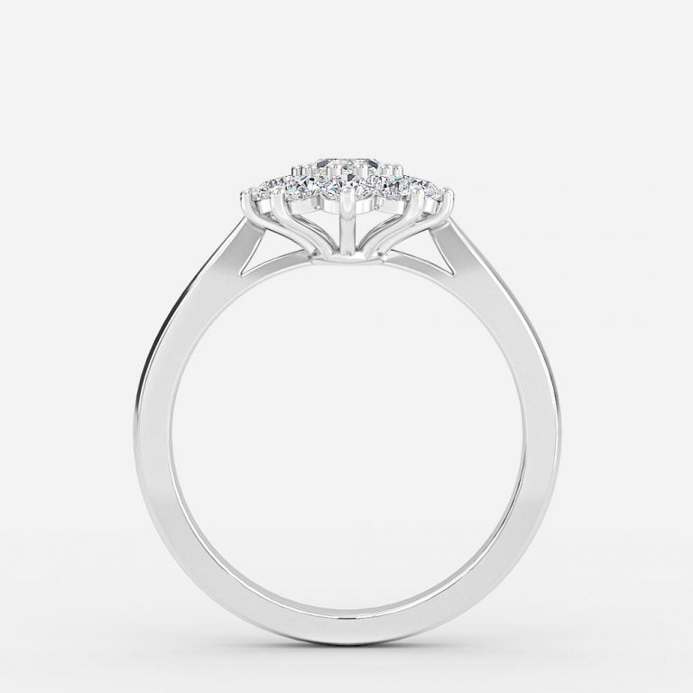 Vesper Marquise Cluster Moissanite Engagement Ring