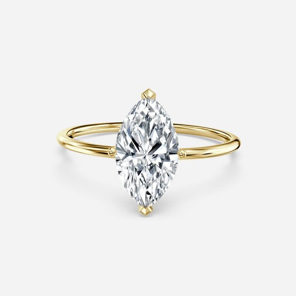 Ailani Marquise Solitaire Moissanite Engagement Ring