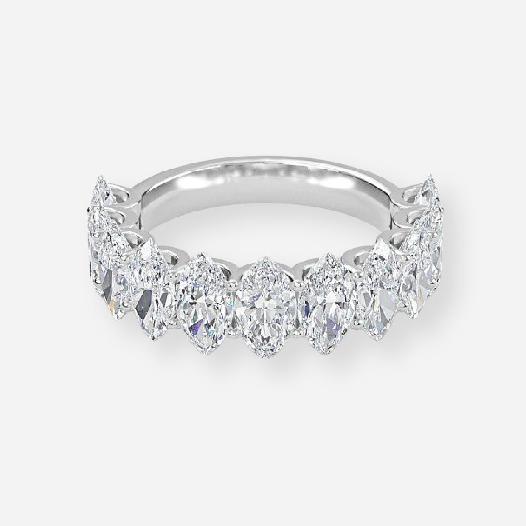 11 Stone Marquise Moissnaite Anniversary Band