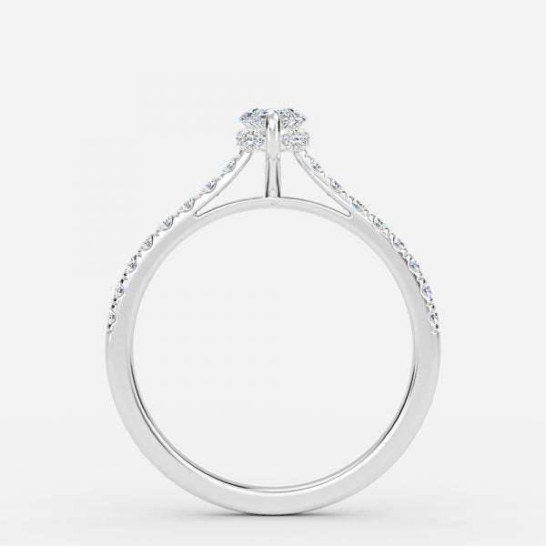 Zanna Marquise Hidden Halo Moissanite Engagement Ring