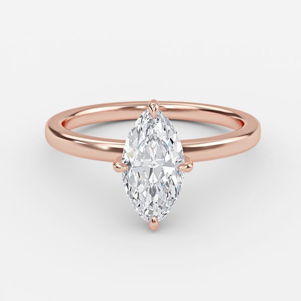 Idra Marquise Hidden Halo Moissanite Engagement Ring