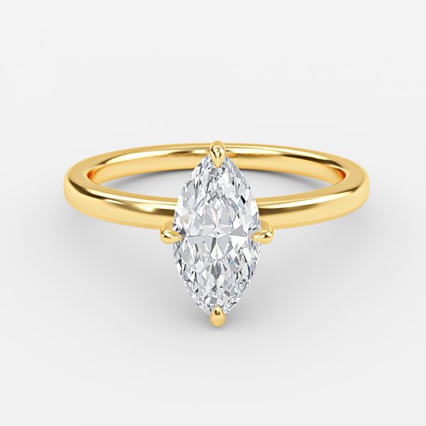 Idra Marquise Hidden Halo Moissanite Engagement Ring