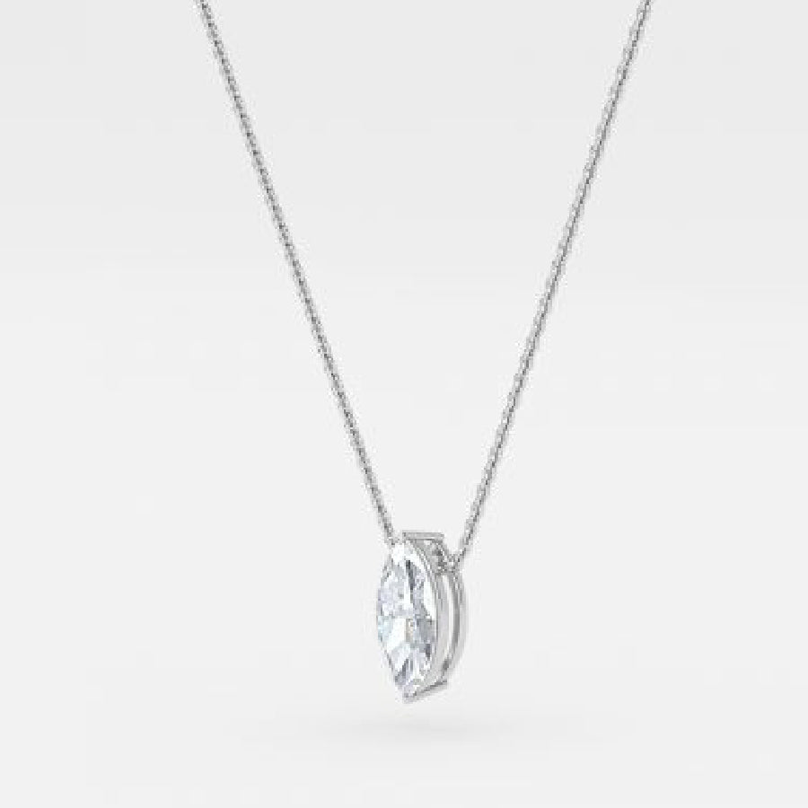 Marquise Moissanite Solitaire Pendant