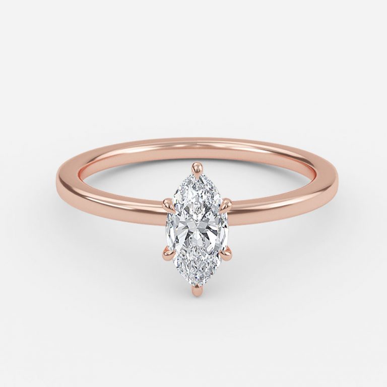 Katherine Marquise Solitaire Moissanite Engagement Ring