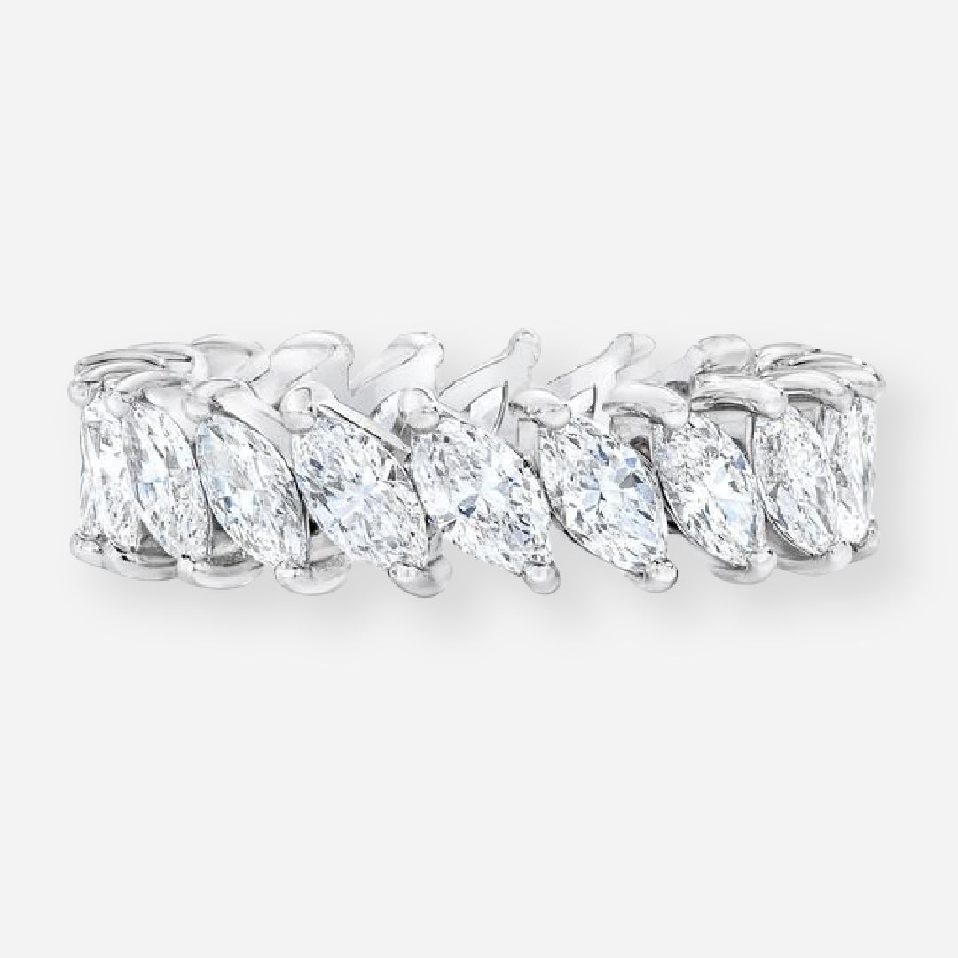 Classic Marquise Moissanite Eternity Band