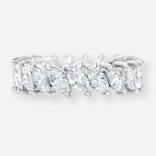 Classic Marquise Moissanite Eternity Band