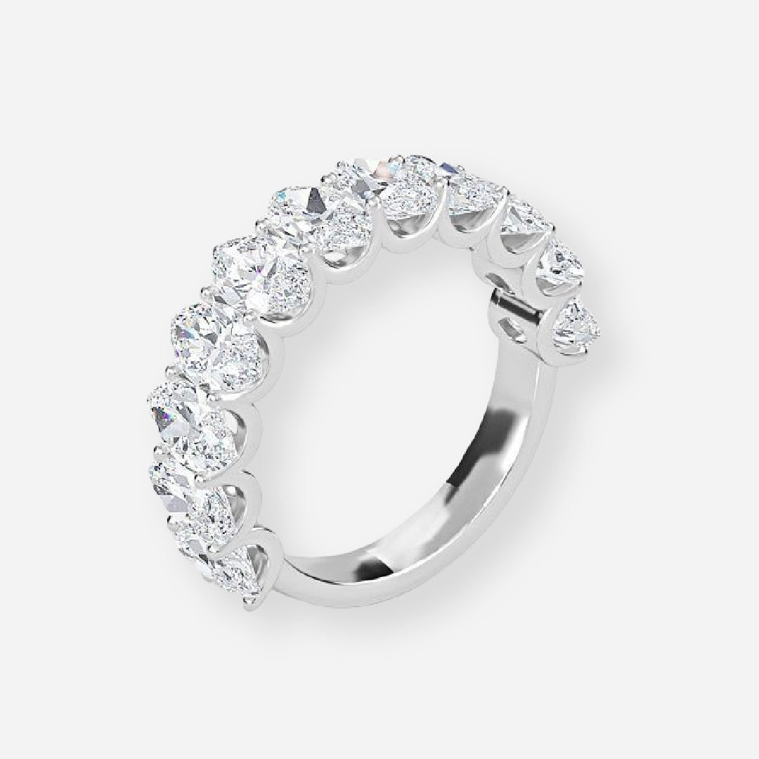 11 Stone Marquise Moissnaite Anniversary Band