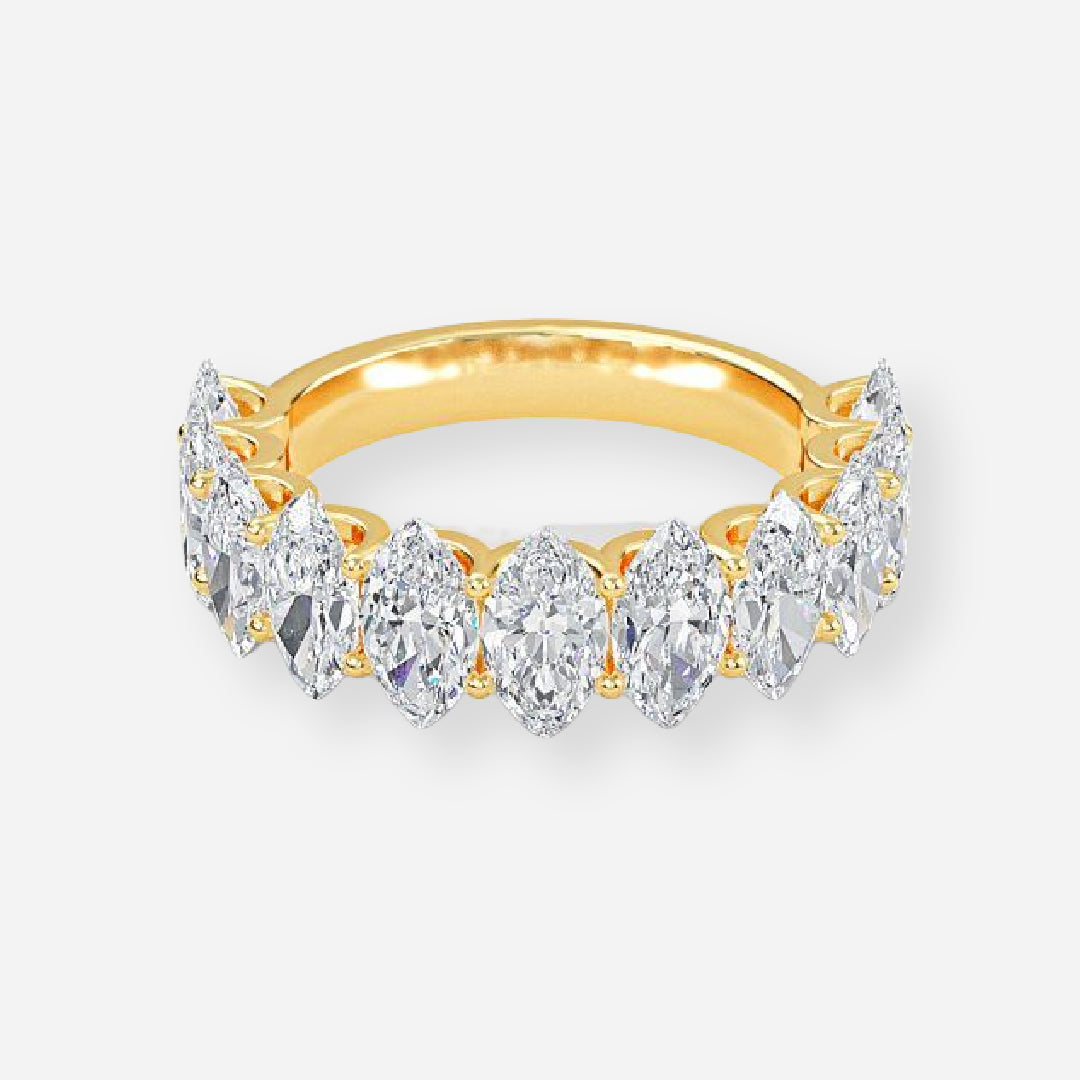 11 Stone Marquise Moissnaite Anniversary Band