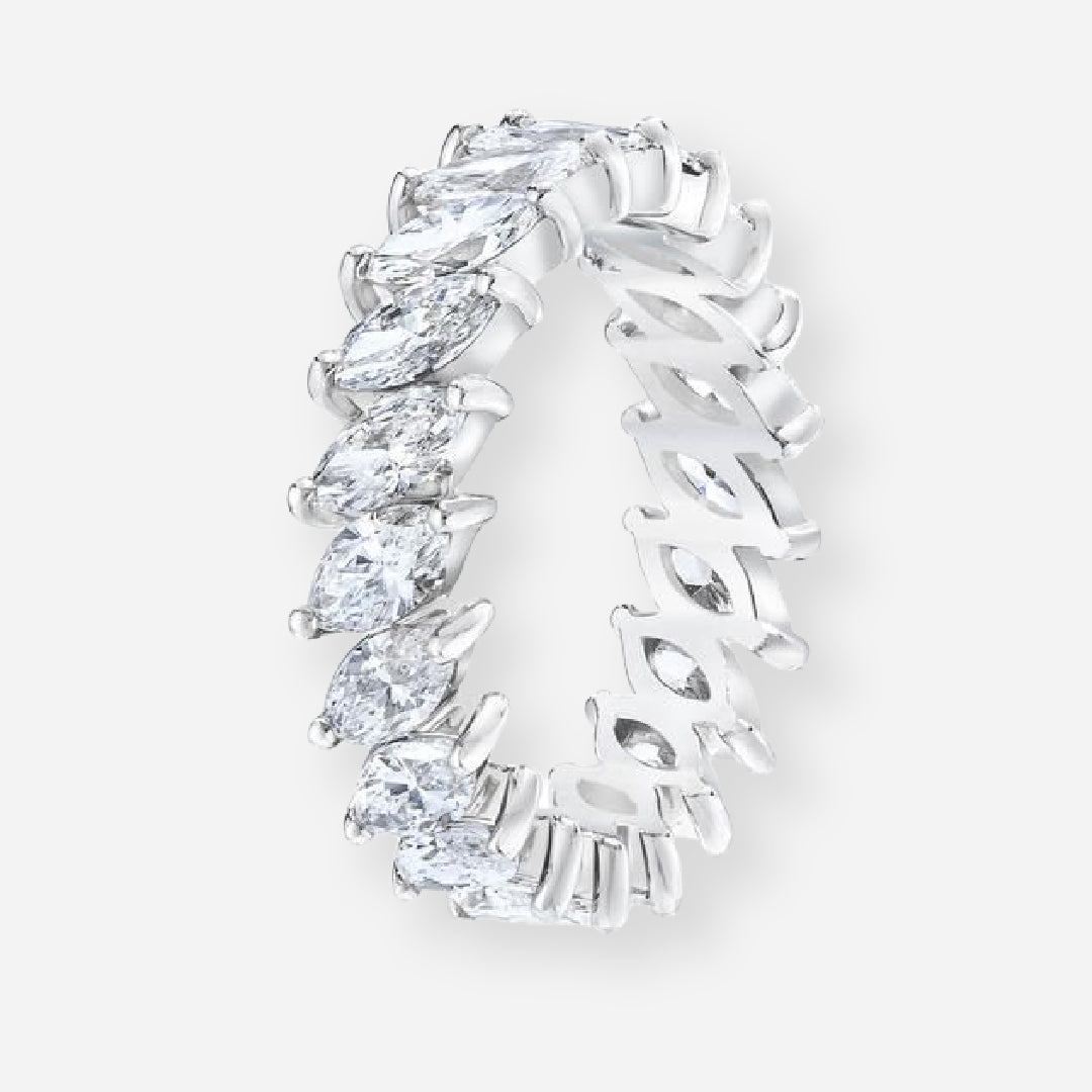 Classic Marquise Moissanite Eternity Band