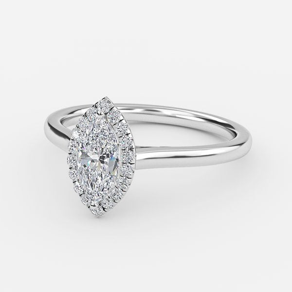 Louisa Marquise Halo Moissanite Engagement Ring