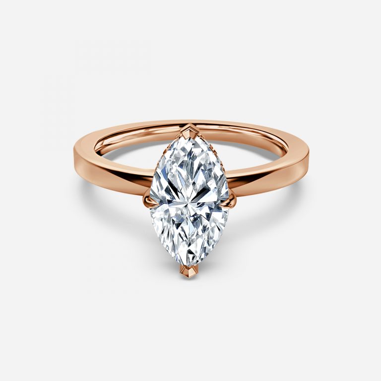 Edeline Marquise Hidden Halo Moissanite Engagement Ring