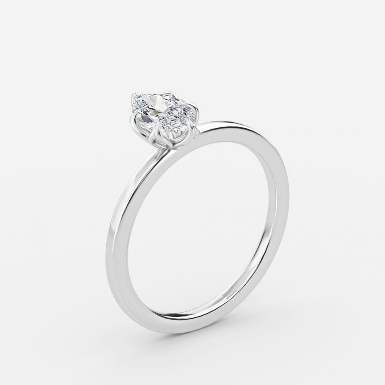 Samira Marquise Solitaire Moissanite Engagement Ring