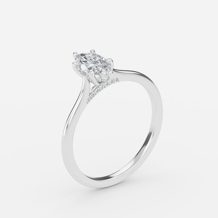 Pandora Marquise Hidden Halo Moissanite Engagement Ring