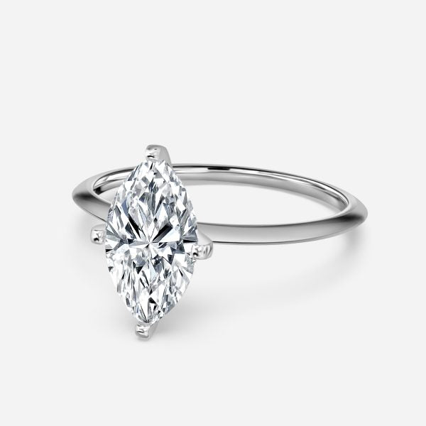 Arlette Marquise Solitaire Moissanite Engagement Ring