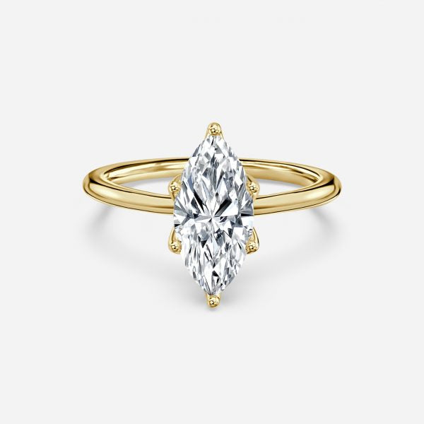 Raquel Marquise Solitaire Moissanite Engagement Ring