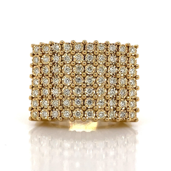 1.07Ct Iced Out Moissanite Ring