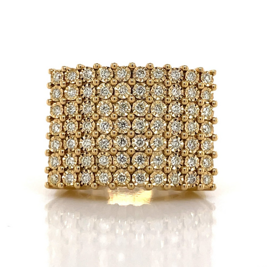 1.07Ct Iced Out Moissanite Ring