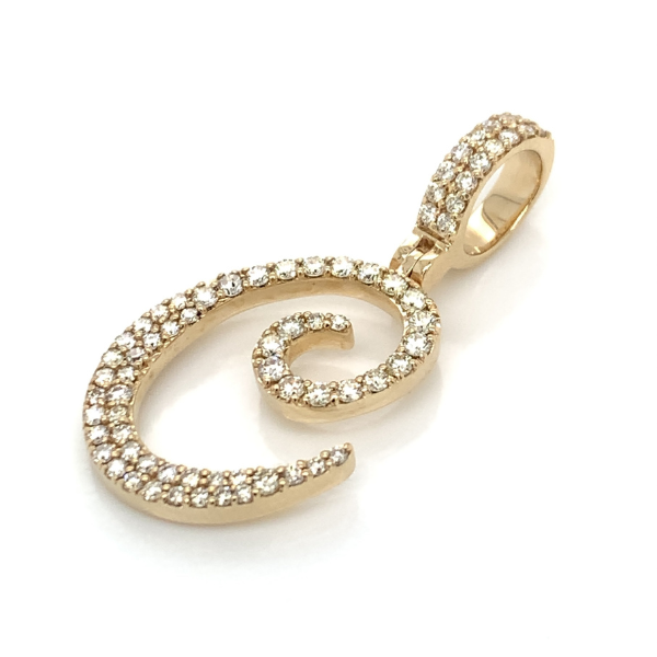1.00 CT Moissanite Iced Out Letter "C" Pendant