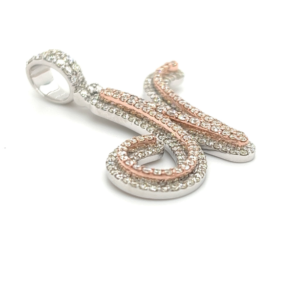 3.50 CT Moissanite Iced Out Letter N Pendant