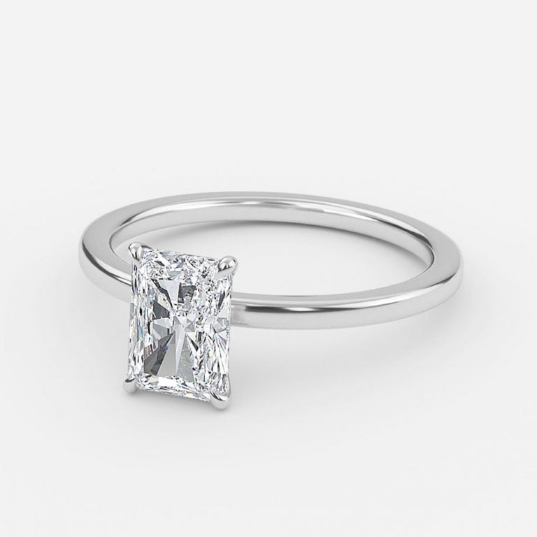 Katherine Radiant Solitaire Moissanite Engagement Ring