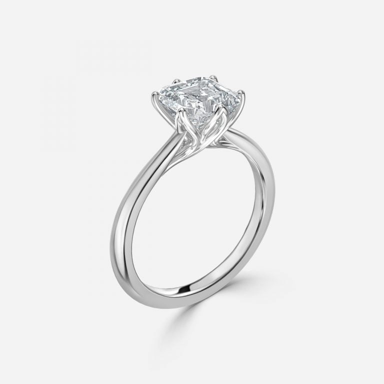 Raquel Asscher Solitaire Moissanite Engagement Ring