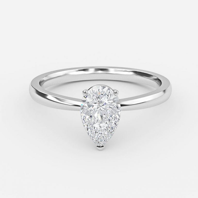 Idalia Pear Solitaire Moissanite Engagement Ring