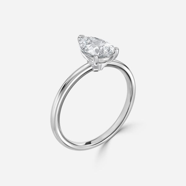 Dasha Pear Solitaire Moissanite Engagement Ring