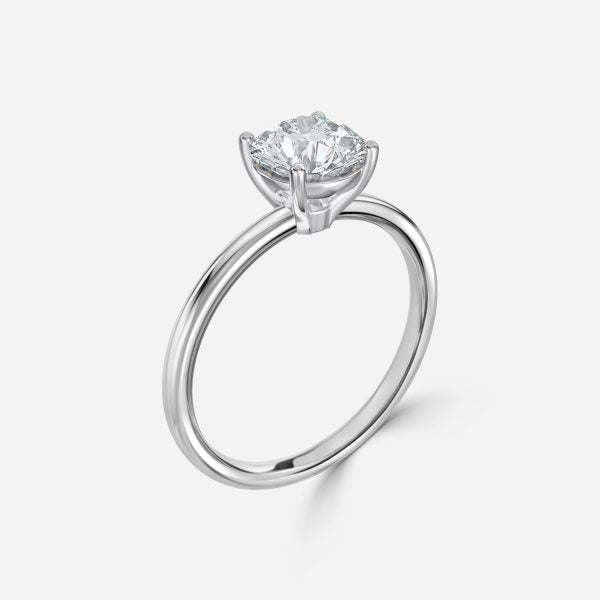 Dasha Round Solitaire Moissanite Engagement Ring