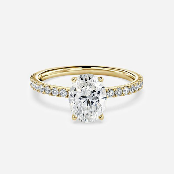 Liviana Oval Hidden Halo Moissanite Engagement Ring