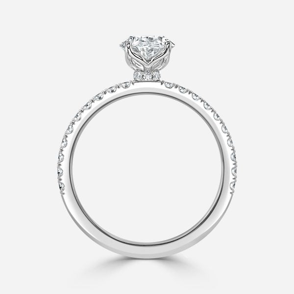 Liviana Oval Hidden Halo Moissanite Engagement Ring