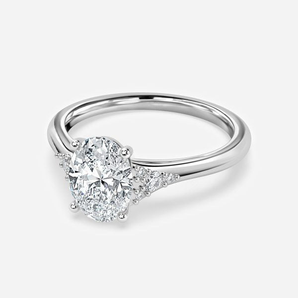 Aurelia Oval Three Stone Moissanite Engagement Ring