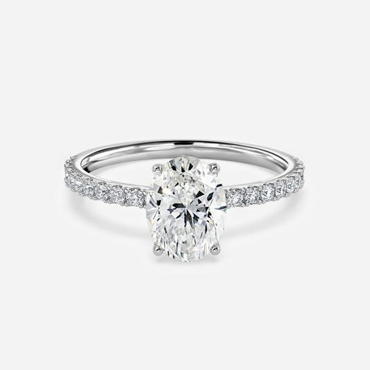 Liviana Oval Hidden Halo Moissanite Engagement Ring