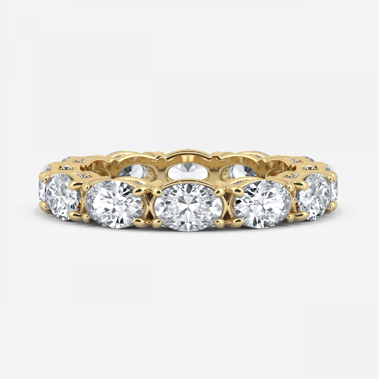 East West Oval Moissanite Eternity Band