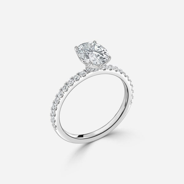 Liviana Oval Hidden Halo Moissanite Engagement Ring